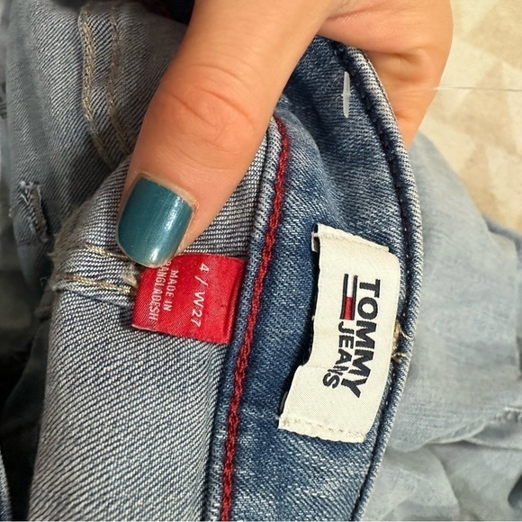 NWOT Tommy Hilfiger high rise straight leg crop jeans Abigail wash - Picture 7 of 8